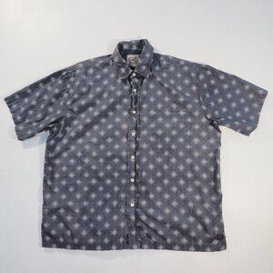 Cinch Shirt Mens Medium Gray Geometric Button Front Western Rancher Rodeo Cowboy